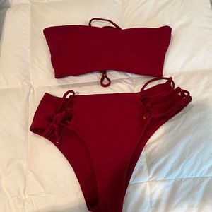 Pretty wine colored bathing suit